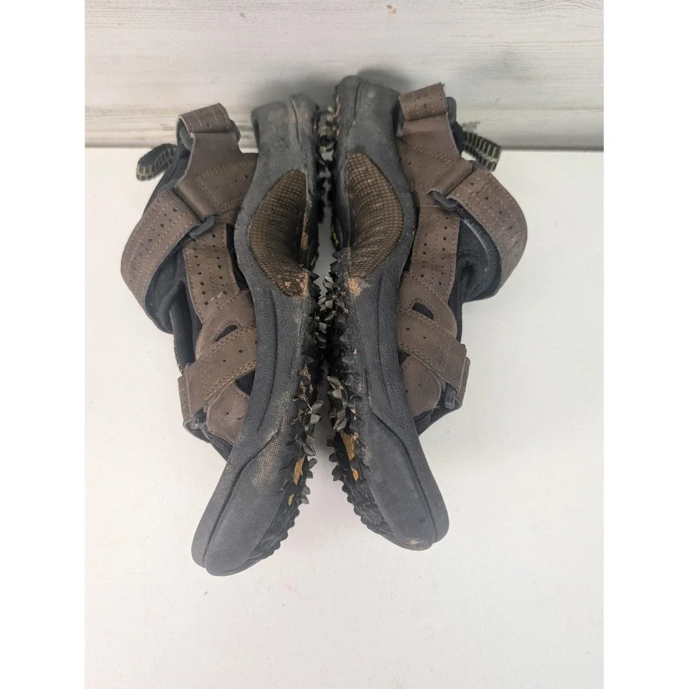 FootJoy Golf Sandals Mens 8M Brown Leather Spiked 45007 Softspikes‎ FJ Logo